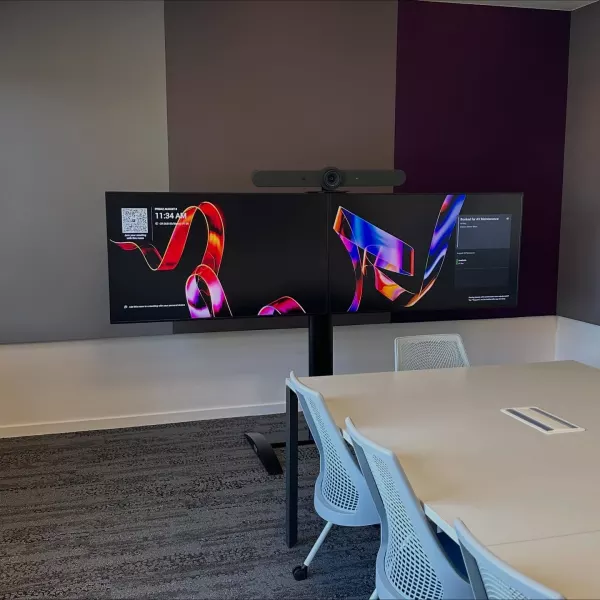 Another recent install for a client this was a dual 65 inch screen from with a camera for hosting Microsoft teams...