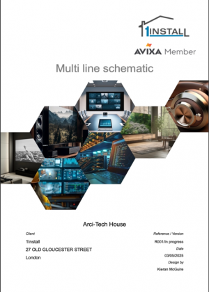 Cover page of a multi line schematic document by 1Install