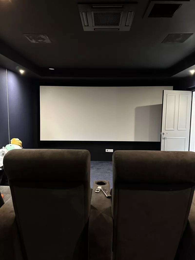 The finished Finchampstead home cinema