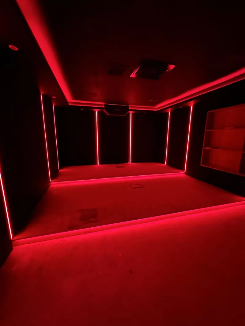 Testing the red lighting scene