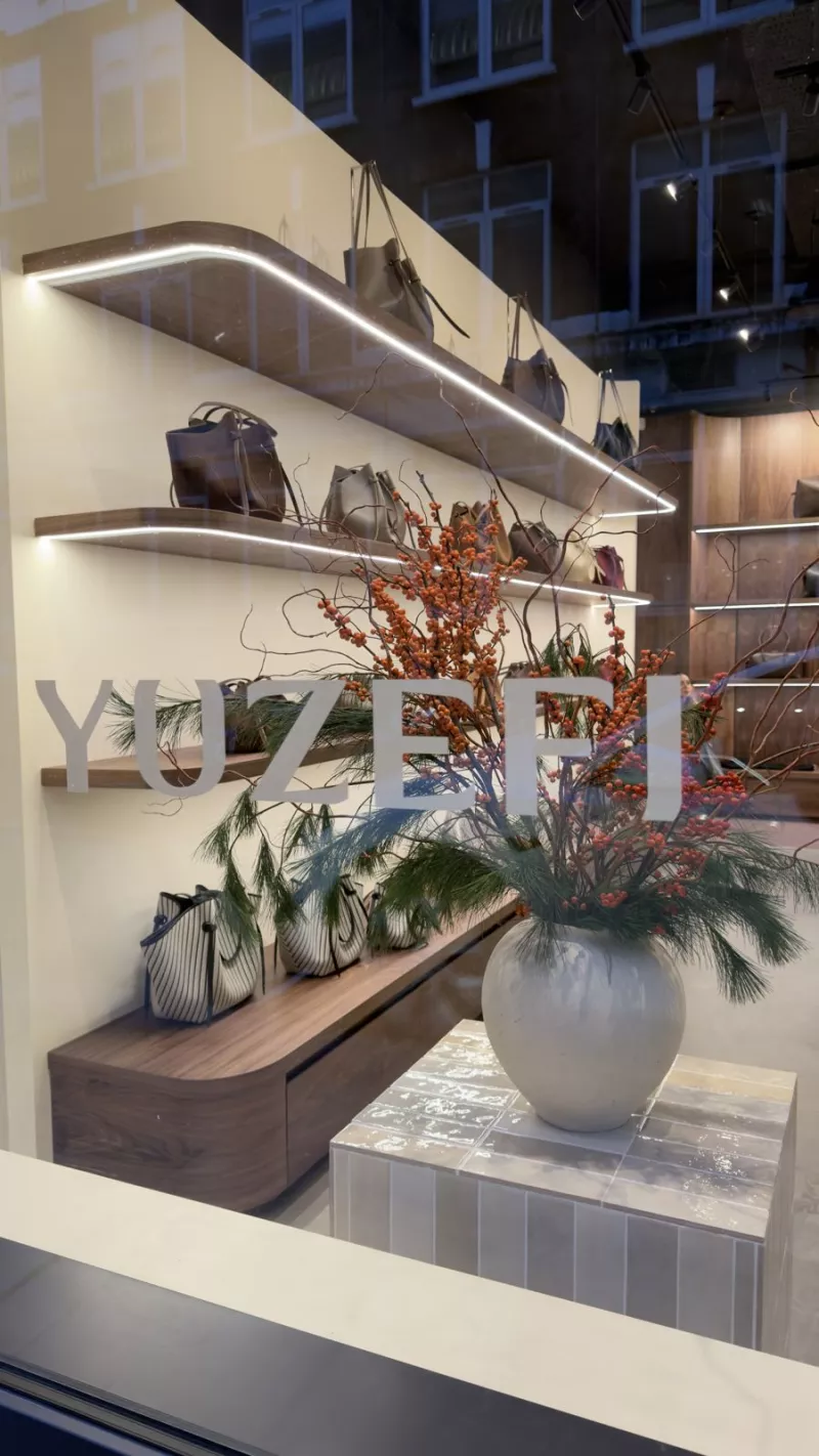 Yuzefi shop window display with Crestron controlled lighting