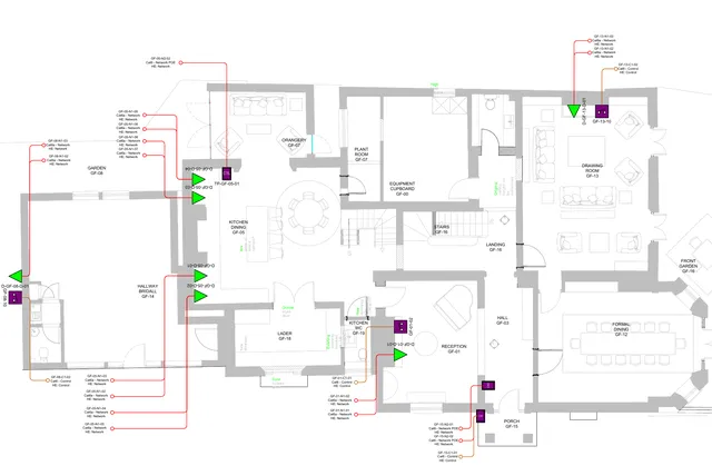 Control and network layout drawing