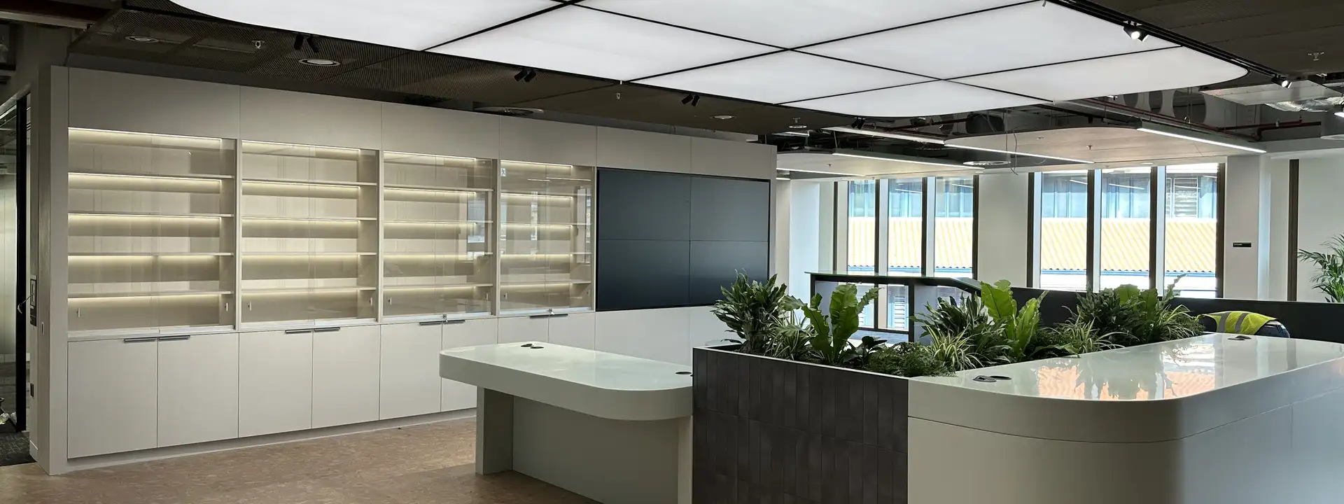 Office reception with AV installed by 1Install