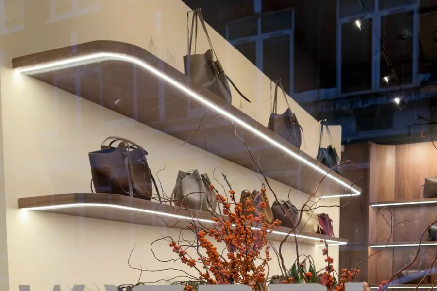 Yuzefi shop window lit by Crestron lighting control