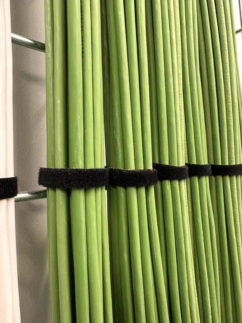 Neatly dressed structured cabling